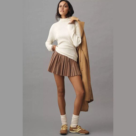 NEW Varley Size XL Ravena Rib-Knit Turtleneck Sweater - Egret - Picture 4 of 4